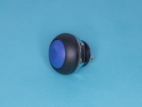 Фото 1/5 PSW-7-Bl, Кнопка круглая 12мм 125В 0,125А без фиксации, герметичная IP67, синяя