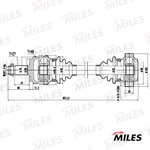 Привод в сборе левый BMW E90/E81/E87 1.8D-2.5 04- (GKN 304477) GC01024