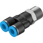 QSY-3/8-8, Y Threaded Adaptor, Push In 8 mm to Push In 8 mm ...