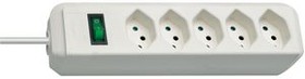 1158022, Outlet Strip Eco-Line 5x CH Type J (T13) Socket - CH Type J (T12) Plug White 2m