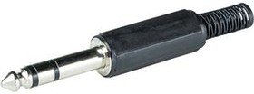 RND 205-00586, Stereo Jack Connector , Straight, 6.35 mm, 3 Poles