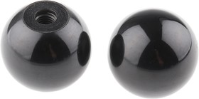 Фото 1/3 Black Ball Clamping Knob, M10, Threaded Hole