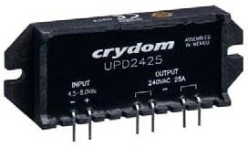 UPD2425, Solid State Relay - SPST-NO (1 Form A) - AC, Zero Cross Output - 3 to 32VDC Input - 25A, 24 to 280V Load - PC Pin ...