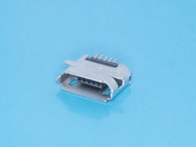 Фото 1/4 USB/Mc-1J, Разъем micro USB, гнездо на плату, поверхностный монтаж, 5 контактов