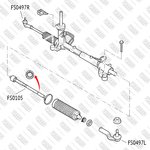 FS0497L, Наконечник рулевой Ford Focus, C-Max 03-; Volvo C30/C70/S40/V50 04- ...