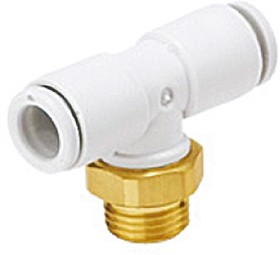 KQ2 Series Straight Threaded Adaptor, G 1/8 Male to Push In 6 mm, Threaded-to-Tube Connection Style