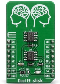 Фото 1/5 MIKROE-3762, DUAL EE CLICK EEPROM Development Kit for AT24CM02 for I2C