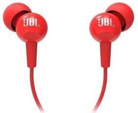 Фото 1/10 Наушники внутриканальные JBL Tune 110 с микрофоном, красные