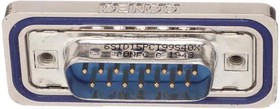 6STD15PCT99S40X, D-Sub Standard Connectors 15 POS M WATER RES. R/A .188