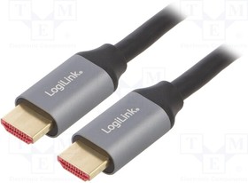 CHA0106, Кабель; HDMI 2.1; вилка HDMI,с обеих сторон; 3м; черный