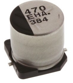 Фото 1/3 470μF Electrolytic Capacitor 25V dc, Surface Mount - EEEHA1E471P