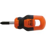 B195.002.025, Phillips Stubby Screwdriver, PH2 Tip, 25 mm Blade, 85 mm Overall