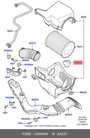 1694449, Фильтр картерных газов \, FORD | купить в розницу и оптом