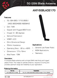 ANT-5GBLADE170-SMA, Антенна, ножевая, 3400Мгц до 4.9ГГц, 5дБи ...