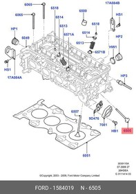 Фото 1/4 Клапан выпускной Duratec 2.0-2.3 1 584 019 FORD 1584019