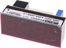 Фото 1/2 DMS-30PC-4/20S-24RS-I-C, Murata LED Digital Panel Multi-Function Meter for Current, 22.3mm x 53.8mm