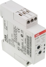 Фото 1/3 1SVR500100R0000 CT-ERD.12, DIN Rail Mount Timer Relay, 24 240 V ac, 24 48V dc, 1-Contact, 0.05 s 100h, 1-Function