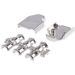 MHDM35-9-K, MHDM35 Series Zinc Angled D Sub Backshell, 9 Way, Strain Relief