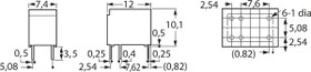 Relay, 1 Form C (NO/NC), 24 V (DC), 2.88 kΩ, 1 A, 60 V (DC), monostable, HY1Z24J