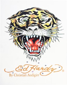 Наклейка виниловая "TIGER" 18х23см со стразами ED HARDY