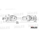 GC02115, Привод RENAULT MEGANE 1.4-2.0 96- прав.(ABS) MILES