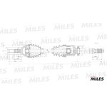 GC02117, Привод RENAULT MEGANE 1.6 02- прав. 913мм MILES