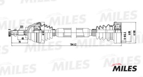 Фото 1/3 Привод в сборе правый VW G3/PASSAT 1.8-2.0 88-98 (GKN 301242) GC02129