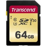 Карта памяти 64Gb SD Transcend (TS64GSDC500S)