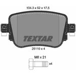 Колодки задние AUDI A1/SKODA Octavia III 2012-  TEXTAR 2511001