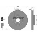 92161005, 92161005_диск тормозной передний!\ BMW X5 E70 3.0sd/4.8i/ X6 E71 ...