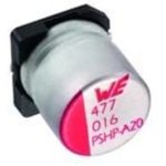 875115560004, Aluminum Organic Polymer Capacitors WCAP-PSHP 25V 100uF 20% ESR=25mOhms