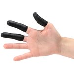 51-675-0100, Black Latex Finger Cots, Size M, 1440 per pack