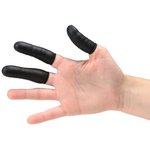 51-675-0095, Black Latex Finger Cots, Size S, 1440 per pack
