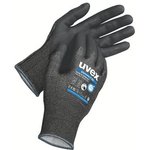 6006806, phynomic F XG Black Elastane, HPPE, Polyamide, Steel Cut Resistant Work Gloves, Size 6, Aqua Polymer Coating