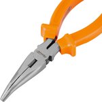 17411, Длинногубцы изогнутые Classic, 160 мм, шлифованные, пластмассовые рукоятки