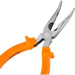 17411, Длинногубцы изогнутые Classic, 160 мм, шлифованные, пластмассовые рукоятки