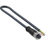 120065-2308, Straight Female 8 way M12 to Unterminated Sensor Actuator Cable, 5m