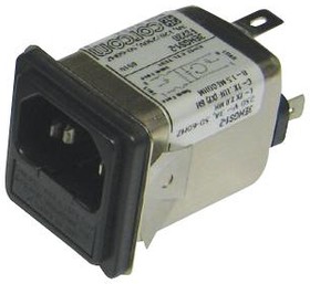 1609116-6, IEC фильтр, 0.1 мкФ, 250 В AC, Медицинский, 10 А, Быстрое Соединение, 270 мкГн