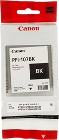 Фото 1/10 Картридж струйный Canon PFI-107BK 6705B001 черный (130мл) для Canon iP F680/685/780/785