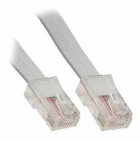 512-26-8800-WH-0007F, Cable Assembly Modular 2.13m 26AWG Modular Plug to Modular Plug 8 to 8 POS PL-PL Crimp-Crimp Carton