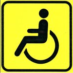 Инвалид 150х150, Информационный знак
