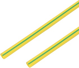 55-1607, Трубка термоусаживаемая ТУТ 16,0/8,0мм, желто-зеленая, упаковка 50 шт. по 1м,