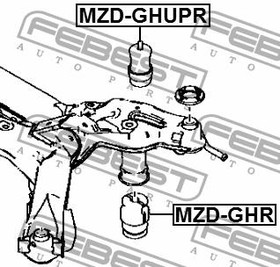 Фото 1/7 Отбойник амортизатора задний MAZDA 6 GH 2008-2013 MZD-GHUPR