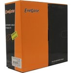 Exegate EX281812RUS Кабель Exegate FUTP4-C5e-CCA- S24-IN-PVC-GY-100 FTP 4 пары кат.5e CCA, 24AWG, экран, бухта 100м, серый, PVC