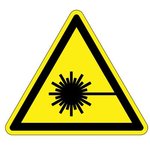 PESW-B-8Y, Labels & Industrial Warning Signs ISO Lbl Vinyl'Laser Beam symbol' 1.