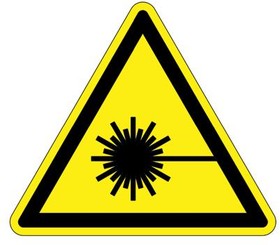 Фото 1/2 PESW-B-8Y, Labels & Industrial Warning Signs ISO Lbl Vinyl'Laser Beam symbol' 1.