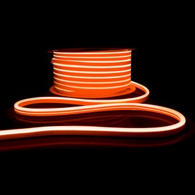 Фото 1/5 Неоновая светодиодная лента 1м, 8х16мм, 24В, 9Вт/м, 120 LED/m, IP33 (ПВХ), оранжевый, ML-NF-24V-0816-Orange