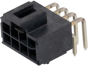 Фото 1/2 105314-1308, Pin Header, Power, 2.5 мм, 2 ряд(-ов), 8 контакт(-ов), Through Hole Right Angle, Nano-Fit 105314