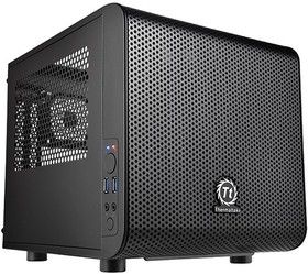 Корпус Thermaltake Core V1 черный без БП miniITX 1x200mm 2xUSB3.0 audio bott PSU | купить в розницу и оптом