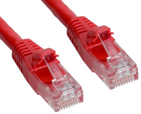 MP-64RJ45UNNR-003, Ethernet Cables / Networking Cables CAT 6 UNSHLD CA RJ45-RJ45 3' Red